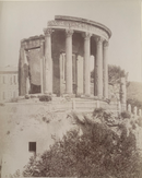 Photo de Fratelli Alinari " Tivoli-Prov. di Roma. Tempio detto della Sibilla" - albumine - ca.1875