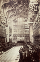 Photo de James Valentine " Choir, St. Georges Chapel, Windsor " - albumine - ca. 1865-1870
