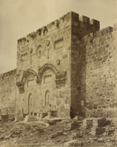 Photo de Félix Bonfils (1831-1885) - Porte dorée extérieur Jerusalem - albumine - ca.1880
