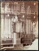 Photo de Pietro Poppi " Dettaglio del Teatro Anatomico dell' Archiginasio" - Fotografia dell' Emilia, Bologna - albumine - ca.1880