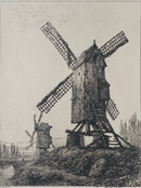 Gravure originale " Bruges " vers 1878 par Ernest George (1839-1922)