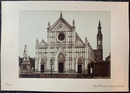 Photographe inconnu " Firenze -  Eglise Ste Croix et Statue de Dante" - albumine - ca. 1875