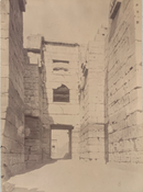 Photographe inconnu " Egypte - Entrée du Palais de Ramses III " - albumine - ca. 1875