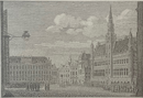 Gravure originale sur cuivre " Vue de la Grande Place et de la Maison de Ville de Bruxelles" ca. 1830 - graveur inconnu, chez Fietta Frères, imprimé par Bibliotheca Chalcographia Regia Belge vers 1950