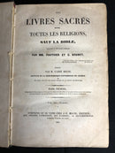 Les Livres Sacrées de Toutes les Réligions, sauf la Bible par MM. Pauthier et G. Brunet - 1858