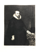 Gravure originale "Portrait de Mr.Vrijdags-Van Vollenhoven"  par Charles Waltner d'après Jan van Ravestein -XIXe -printed by A. Salmon