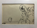 Dessin originale signé "Dames Bourgeoises" par Charles Kiffer (1902-1992)