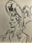 Dessin originale signé "Dames Bourgeoises" par Charles Kiffer (1902-1992)