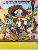 Donald et Dingo in the Far West - Affiche de cinéma originale des années '60 - Walt Disney Productions