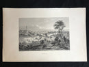 Gravure originale "Dublin" vers 1845 par Rouargue, publié par Furne