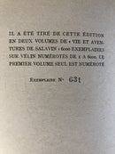 "Vie et avontures de Salavin" par Georges Duhamel, 6 tomes en 2 volumes - 1948