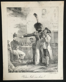 Lithographie originale " Votre Fils ira loin" datant de 1825-1830 par Jean Villain d'après Charlet