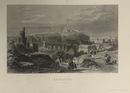 Gravure originale "Édimbourg vue du Château" vers 1845 par Larbalestier, publié par Furne