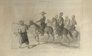 Gravure originale "Costumes Egyptiens avant l'occupation française - Egypte Moderne " vers 1848 par Lemaitre d'après Prisse