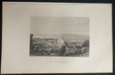 Gravure originale "St Jean D'Acre" vers 1845 par Rouargue, publié par Furne