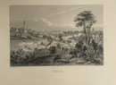 Gravure originale "Dublin" vers 1845 par Rouargue, publié par Furne