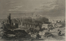 Gravure originale "Édimbourg vue du Château" vers 1845 par Larbalestier, publié par Furne