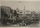 Gravure originale "Jerusalem" vers 1845 par Rouargue, imprimé par Chardon