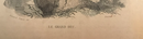 Gravure originale sur acier rehaussée à l'aquarelle "Le Grand Duc" milieu 19ème Siècle par Pardinel d'après Edouard Traviés